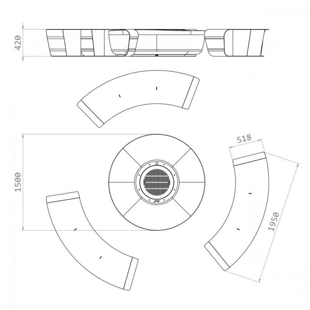 Glammfire Feuerstelle Zarzuela